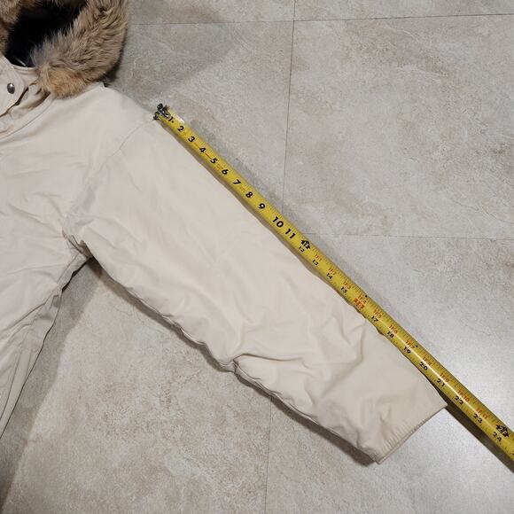 VTG Woolrich Womens M Medium Coyote Fur Hood Blanket Lined Parka Jacket Coat - Picture 8 of 10